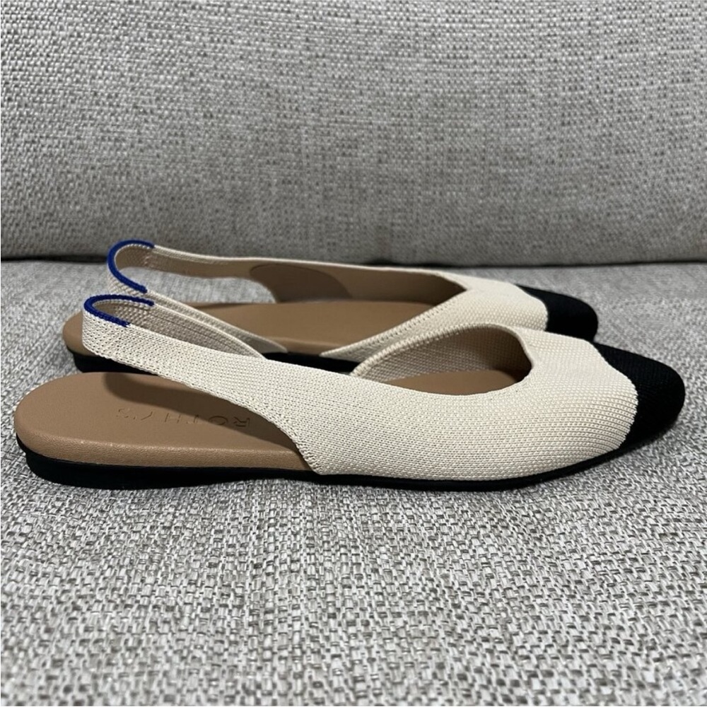 Rothy's Cream and Black Flats - Picture 4 of 4